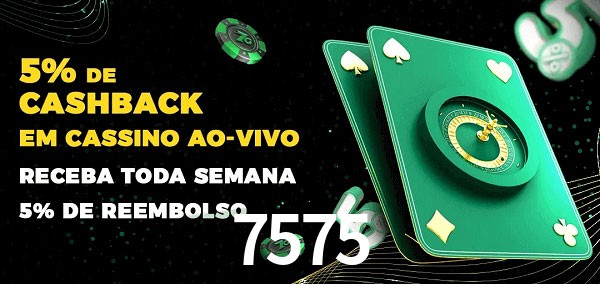 Promoções do cassino ao Vivo 7575